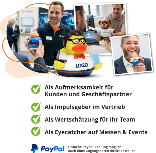 Übergabe von Werbeartikeln