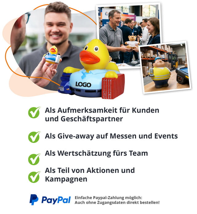 Übergabe von Werbeartikeln