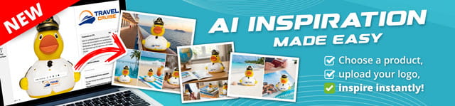 AI mood images with printed promotional items