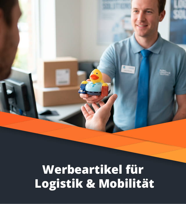 Logistiker übergibt Ente an Kunde
