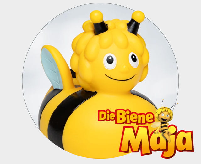 Biene Maja als Quietscheente
