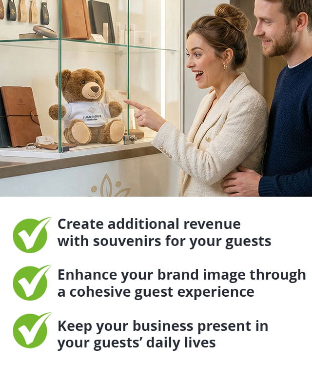 promotional items with printed designs as souvenirs