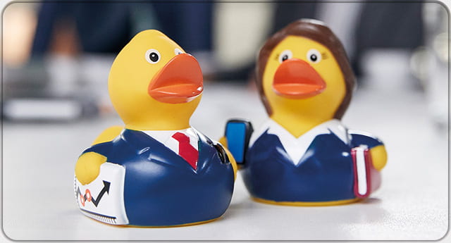 Büro und Business-Enten