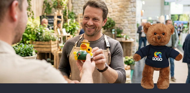 Werbegeschenk am Messestand