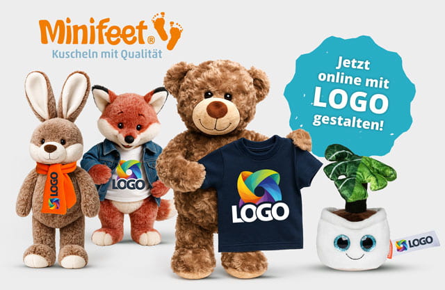 Kuscheltiere mit bedruckten Accessiores