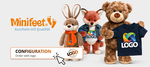 Cuddly toys with printed accessories