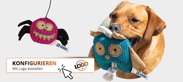 Mit Logo bedruckte Tierspielzeuge