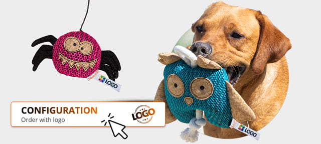 Animal toys printed with a logo
