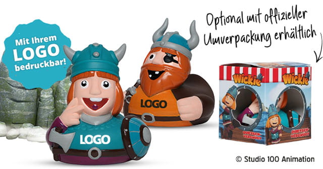 Wickie und Halvar als Quietscheente